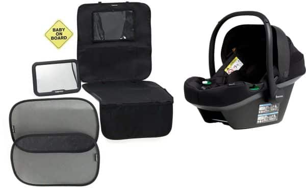 Beemoo Route i-Size Autostol Baby Inkl. Tilbehør, Black Stone