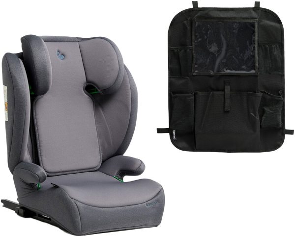 Beemoo Ride i-Size Autostol ISOFIX inkl. Beemoo Smart Organizer, Mineral Grey