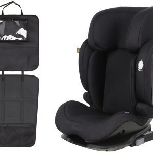 Beemoo Recline i-Size Autostol inkl. 3-i-1 Sædebeskytter, Black Mesh
