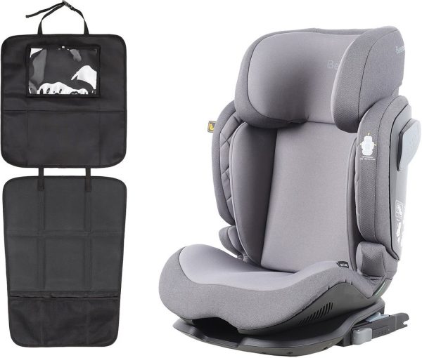 Beemoo Recline i-Size Autostol inkl. 3-in-1 Sædebeskyttelse, Mineral Grey