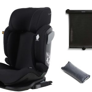 Beemoo Recline i-Size Autostol inkl. Tilbehør, Black Stone