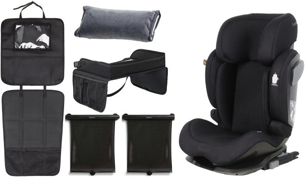 Beemoo Recline i-Size Autostol inkl. inkl. Tilbehør, Black Mesh