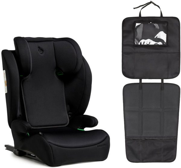 Beemoo Ride i-Size Autostol ISOFIX inkl. Beemoo 3-i-1 Sædebeskytter, Black Stone/Black