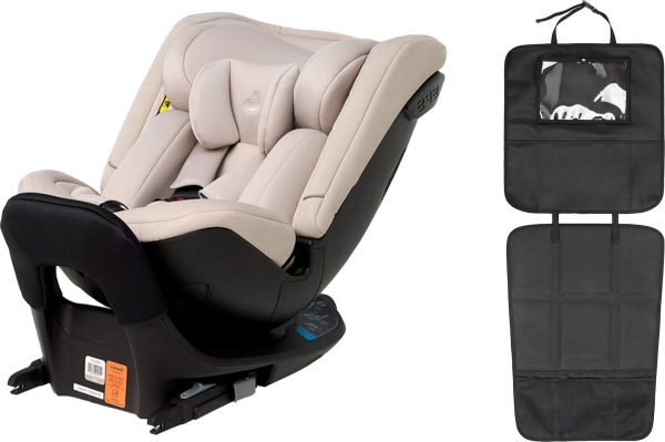 Beemoo Rotate i-Size Autostol inkl. 3-i-1 Sædebeskytter, Oat/Black