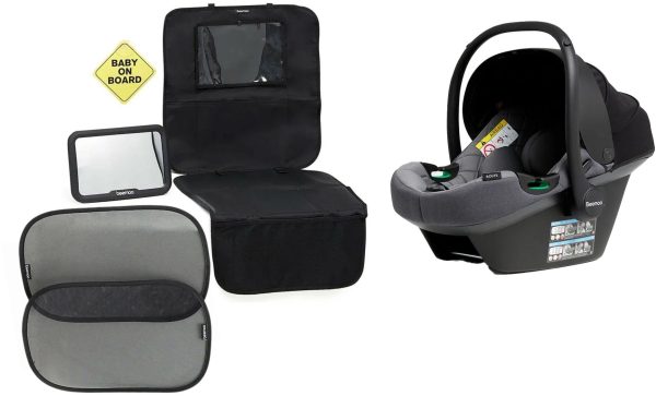 Beemoo Route i-Size Autostol Baby Inkl. Tilbehør, Mineral Grey