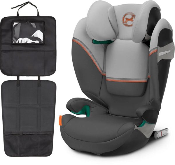 Cybex Solution S2 i-Fix Autostol inkl. Beemoo 3-i-1 Sædebeskytter, Lava Grey